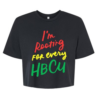 HBCU Black History Month Im Rooting For Every HBCU Bella+Canvas Jersey Crop Tee