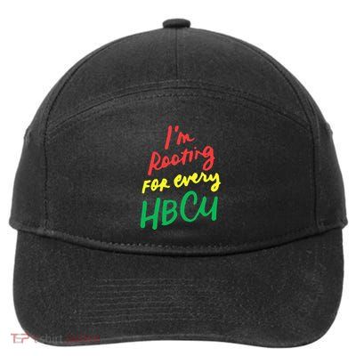 HBCU Black History Month Im Rooting For Every HBCU 7-Panel Snapback Hat