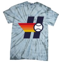 Houston Baseball H Retro Vintage Tie-Dye T-Shirt