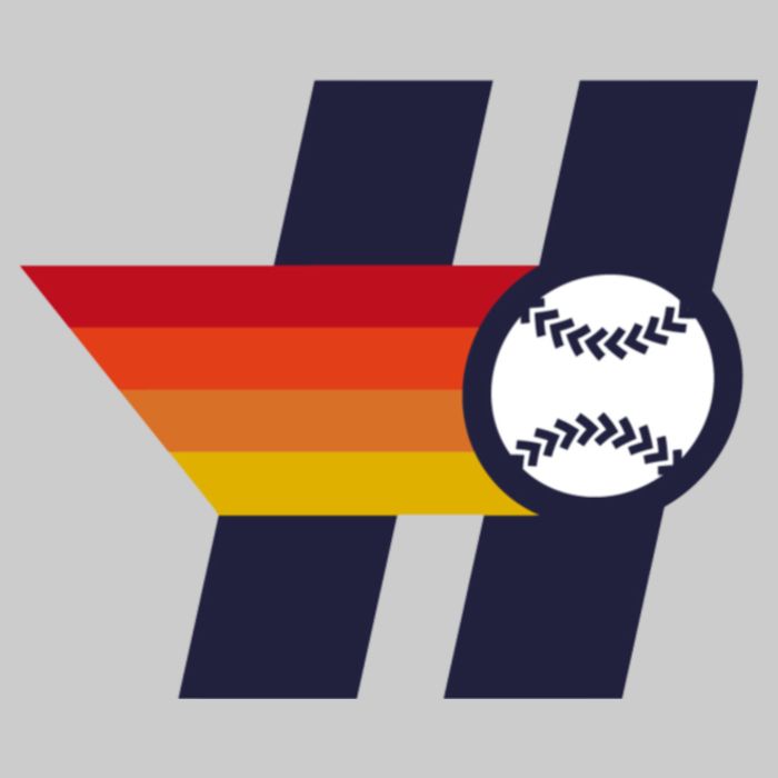 Houston Baseball H Retro Vintage Tie-Dye T-Shirt