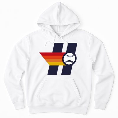 Houston Baseball H Retro Vintage Hoodie