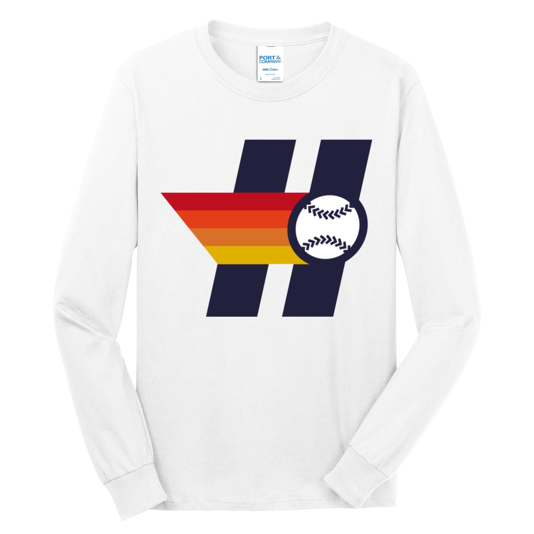 Houston Baseball H Retro Vintage Tall Long Sleeve T-Shirt