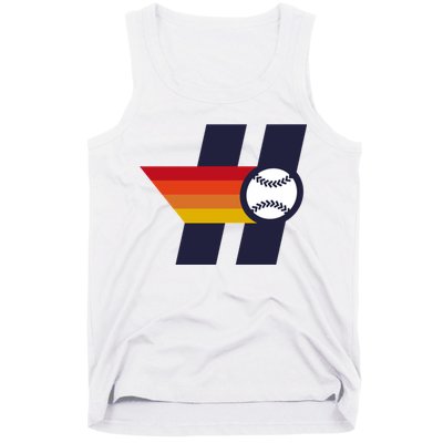 Houston Baseball H Retro Vintage Tank Top