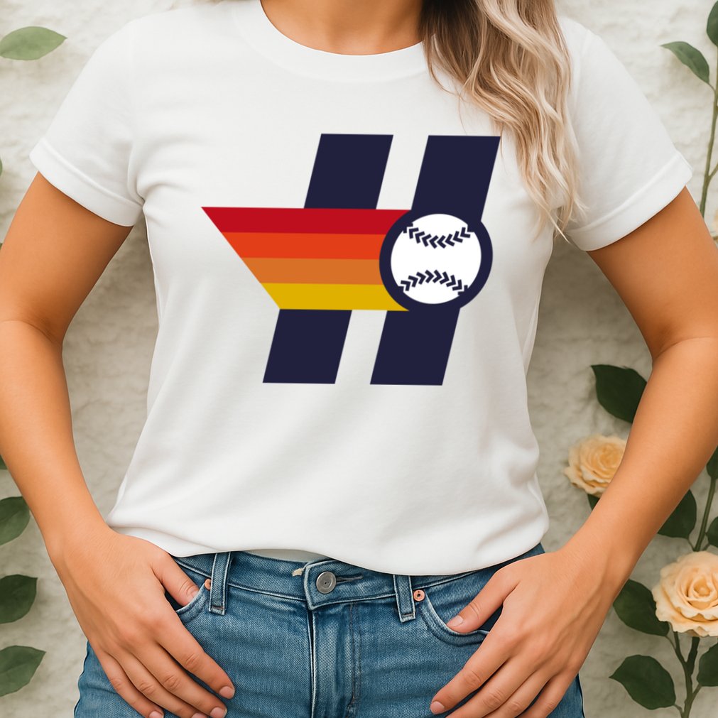 Houston Baseball H Retro Vintage Womens T-Shirt