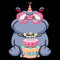 Hippopotamus Birthday Hippo Gift Bucket Hat