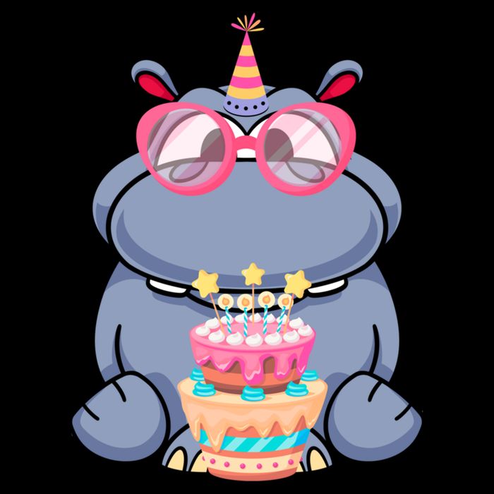 Hippopotamus Birthday Hippo Gift Bucket Hat