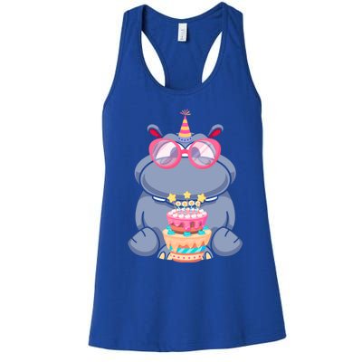 Hippopotamus Birthday Hippo Gift Women's Racerback Tank