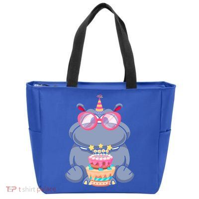 Hippopotamus Birthday Hippo Gift Zip Tote Bag