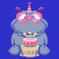 Hippopotamus Birthday Hippo Gift Zip Tote Bag
