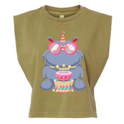 Hippopotamus Birthday Hippo Gift Garment-Dyed Women's Muscle Tee