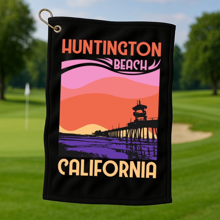 Huntington Beach Golf Towel