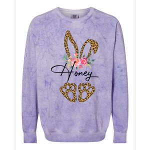 Honey Bunny Happy Easter Day Funny Gigi Gift Cool Gift Colorblast Crewneck Sweatshirt