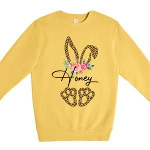 Honey Bunny Happy Easter Day Funny Gigi Gift Cool Gift Premium Crewneck Sweatshirt