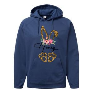 Honey Bunny Happy Easter Day Funny Gigi Gift Cool Gift Performance Fleece Hoodie