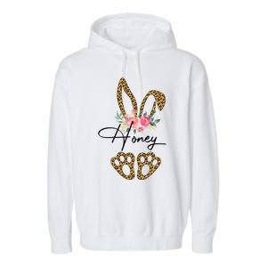 Honey Bunny Happy Easter Day Funny Gigi Gift Cool Gift Garment-Dyed Fleece Hoodie