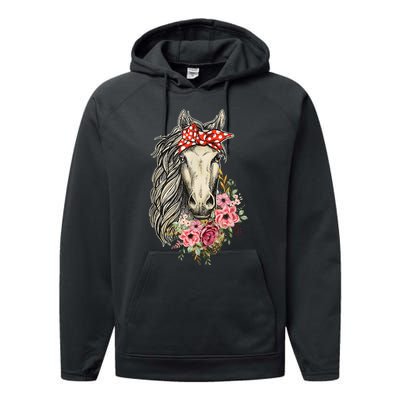 Horse Bandana Horses Animal Horseman Horseback Equestrian Performance Fleece Hoodie