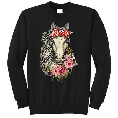 Horse Bandana Horses Animal Horseman Horseback Equestrian Sweatshirt