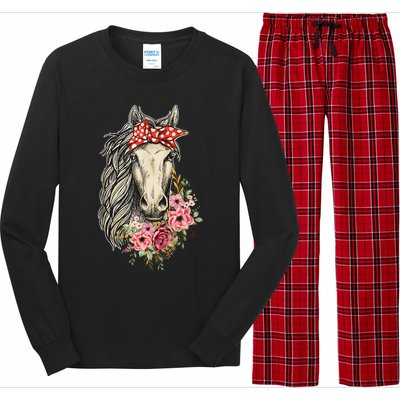 Horse Bandana Horses Animal Horseman Horseback Equestrian Long Sleeve Pajama Set