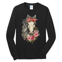 Horse Bandana Horses Animal Horseman Horseback Equestrian Tall Long Sleeve T-Shirt