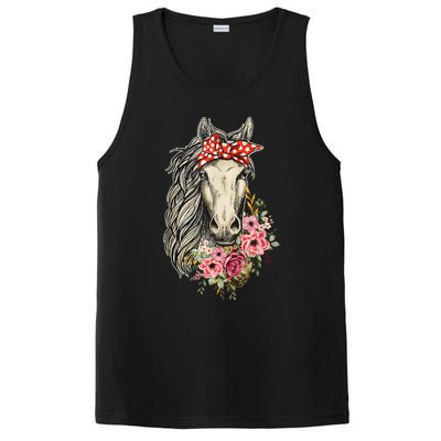 Horse Bandana Horses Animal Horseman Horseback Equestrian PosiCharge Competitor Tank