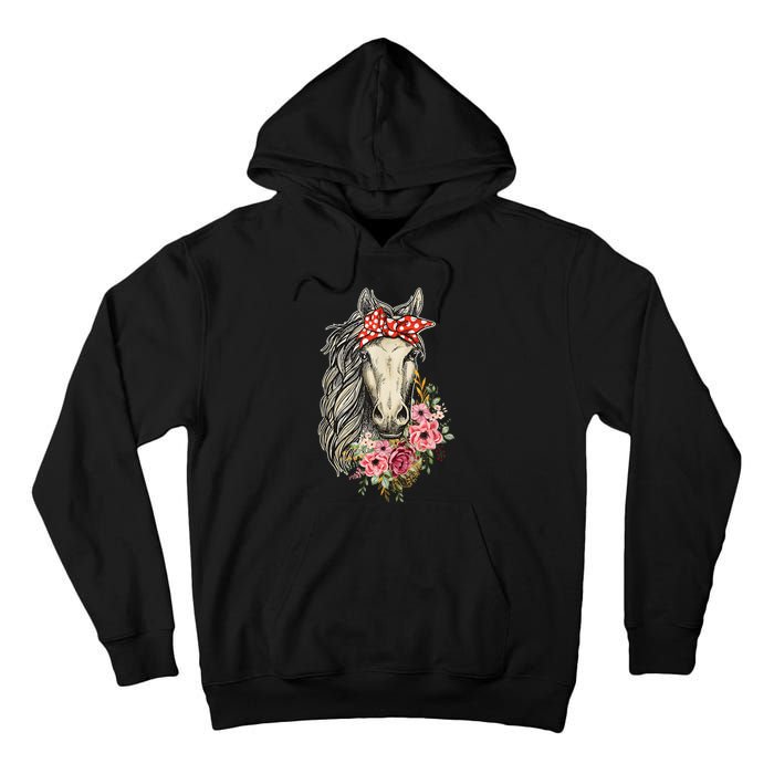 Horse Bandana Horses Animal Horseman Horseback Equestrian Tall Hoodie