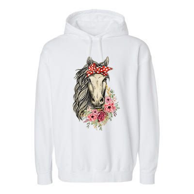 Horse Bandana Horses Animal Horseman Horseback Equestrian Garment-Dyed Fleece Hoodie