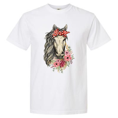 Horse Bandana Horses Animal Horseman Horseback Equestrian Garment-Dyed Heavyweight T-Shirt