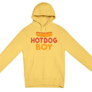 Hotdog Boy Hotdog Lover Gift Premium Pullover Hoodie