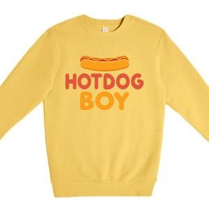 Hotdog Boy Hotdog Lover Gift Premium Crewneck Sweatshirt