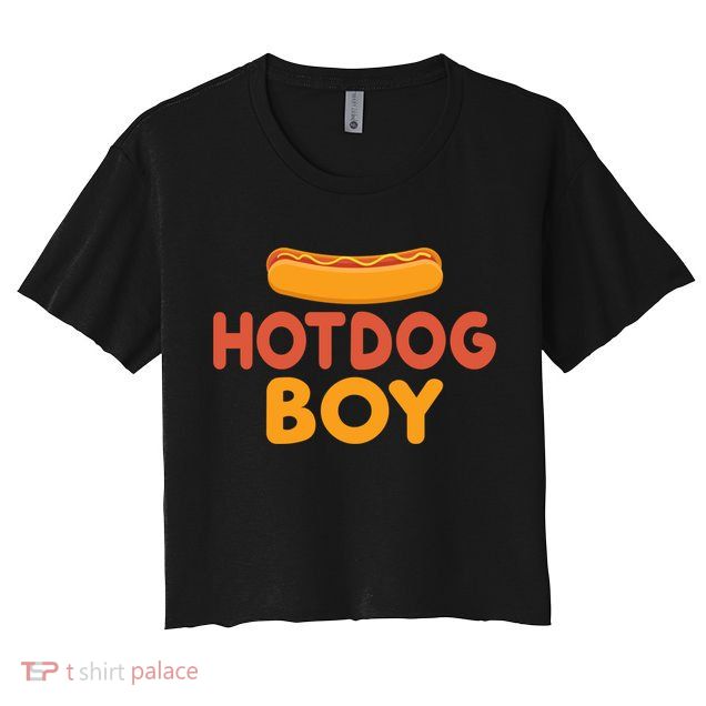 Hotdog Boy Hotdog Lover Gift Crop Top