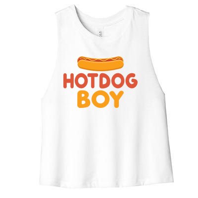 Hotdog Boy Hotdog Lover Gift Women's Racerback Cropped Tank