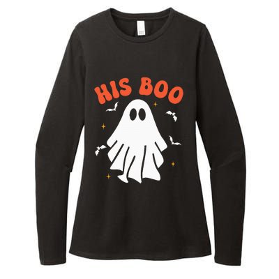 Her Boo & His Boo Funny Matching Halloween Pajama Couples Womens CVC Long Sleeve Shirt