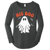 Her Boo & His Boo Funny Matching Halloween Pajama Couples Women's Perfect Tri Tunic Long Sleeve Shirt