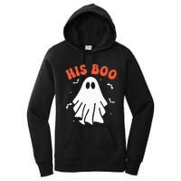 Her Boo & His Boo Funny Matching Halloween Pajama Couples Women's Pullover Hoodie