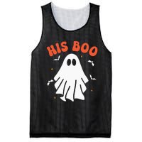 Her Boo & His Boo Funny Matching Halloween Pajama Couples Mesh Reversible Basketball Jersey Tank