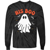 Her Boo & His Boo Funny Matching Halloween Pajama Couples Tie-Dye Long Sleeve Shirt