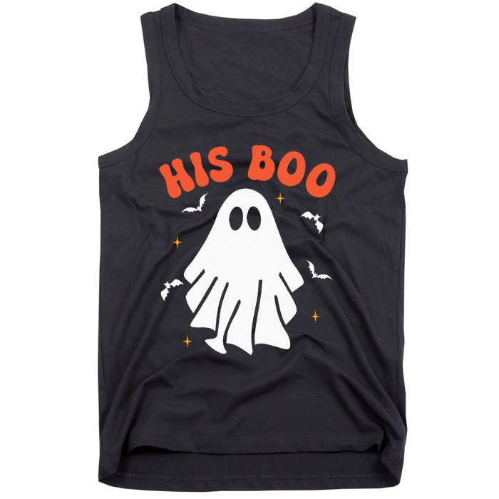 Her Boo & His Boo Funny Matching Halloween Pajama Couples Tank Top