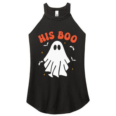 Her Boo & His Boo Funny Matching Halloween Pajama Couples Women's Perfect Tri Rocker Tank