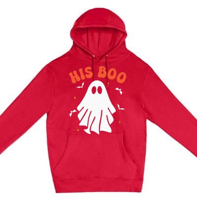 Her Boo & His Boo Funny Matching Halloween Pajama Couples Premium Pullover Hoodie