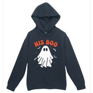 Her Boo & His Boo Funny Matching Halloween Pajama Couples Urban Pullover Hoodie