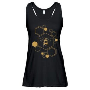 Honey Bee Hive Honeycomb Beekeeping Beekeeper Gift Ladies Essential Flowy Tank