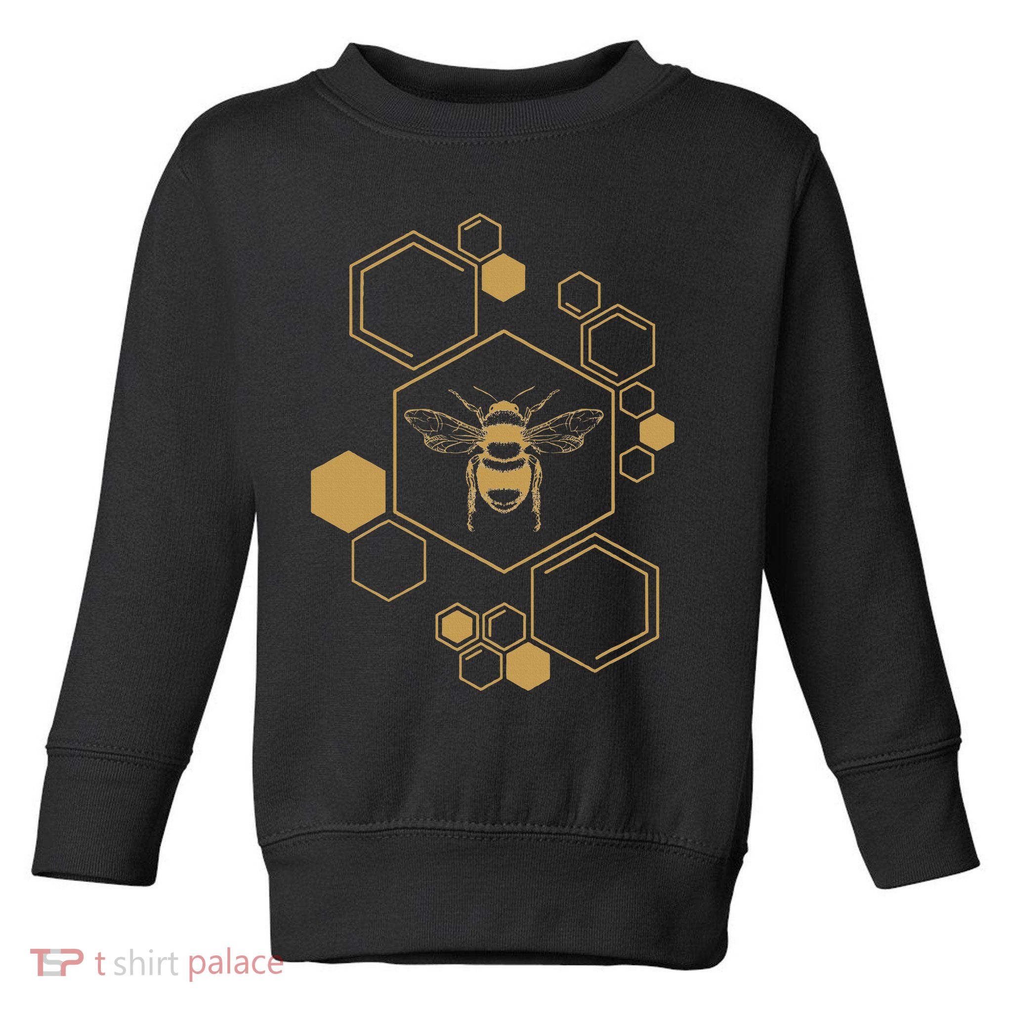 Honey Bee Hive Honeycomb Beekeeping Beekeeper Gift Toddler Sweatshirt