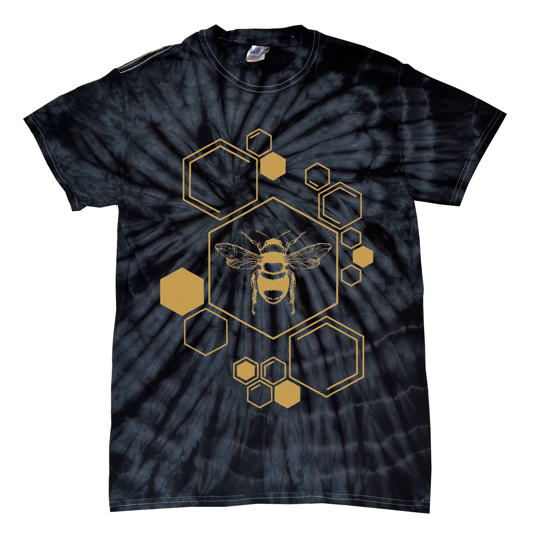 Honey Bee Hive Honeycomb Beekeeping Beekeeper Gift Tie-Dye T-Shirt