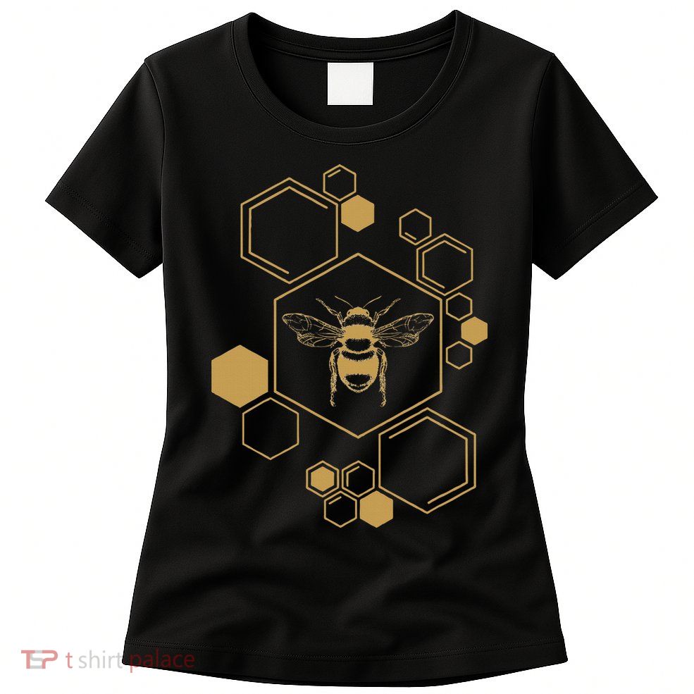 Honey Bee Hive Honeycomb Beekeeping Beekeeper Gift Womens T-Shirt