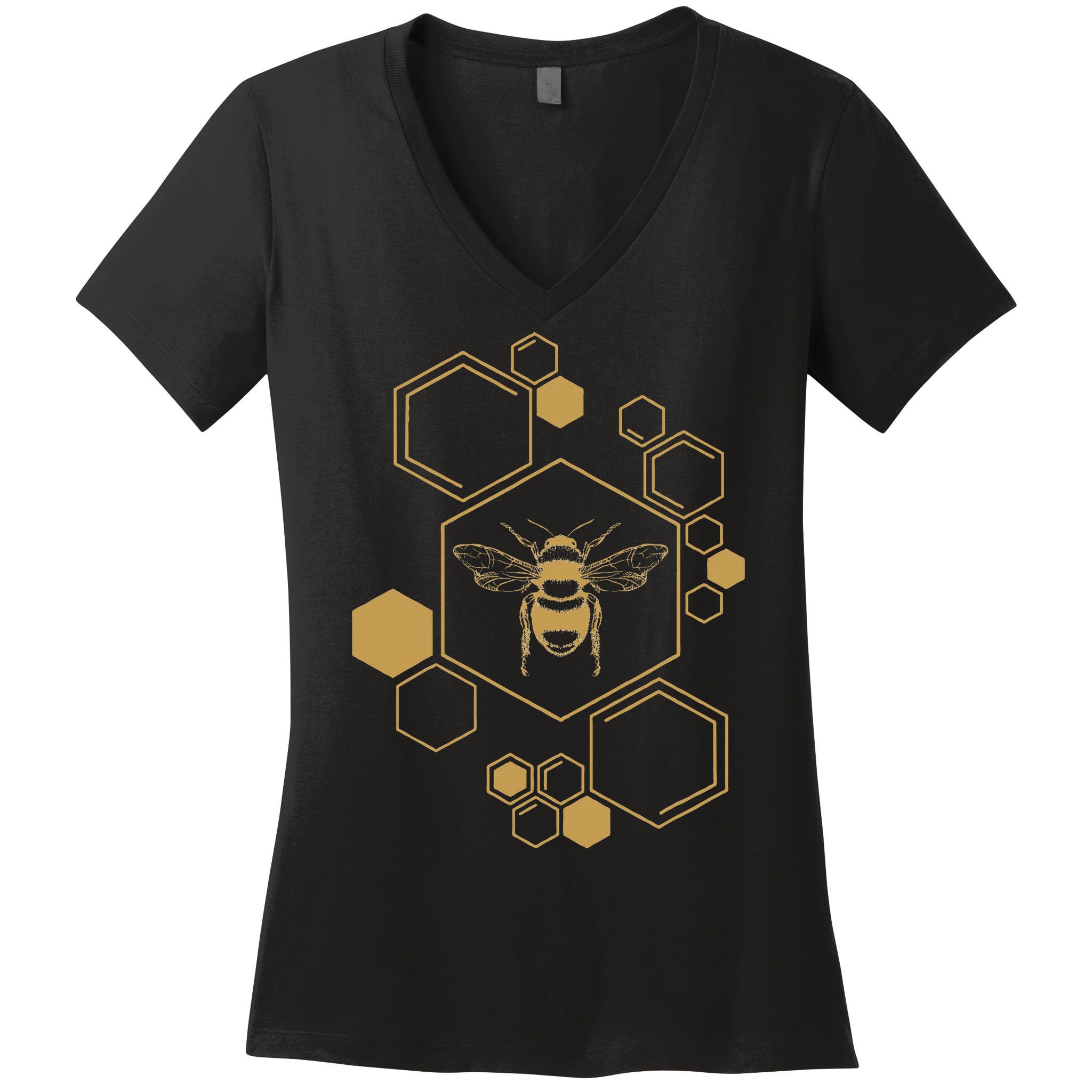Honey Bee Hive Honeycomb Beekeeping Beekeeper Gift Women's V-Neck T-Shirt