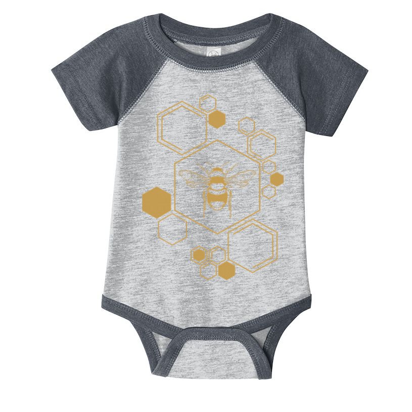 Honey Bee Hive Honeycomb Beekeeping Beekeeper Gift Infant Baby Jersey Bodysuit