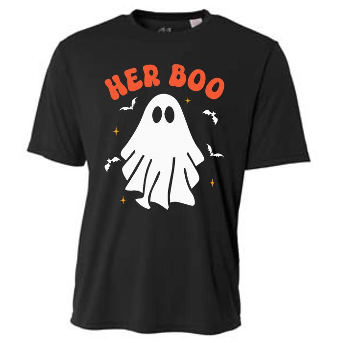 Her Boo & His Boo Funny Matching Halloween Pajama Couples Cooling Performance Crew T-Shirt