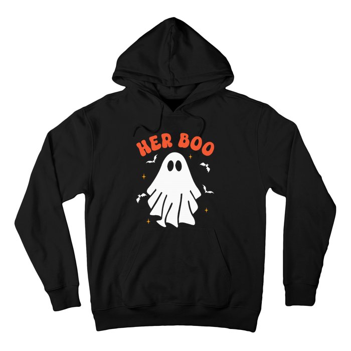 Her Boo & His Boo Funny Matching Halloween Pajama Couples Hoodie