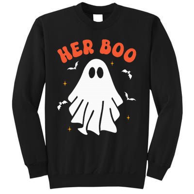 Her Boo & His Boo Funny Matching Halloween Pajama Couples Sweatshirt