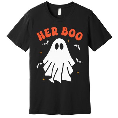 Her Boo & His Boo Funny Matching Halloween Pajama Couples Premium T-Shirt